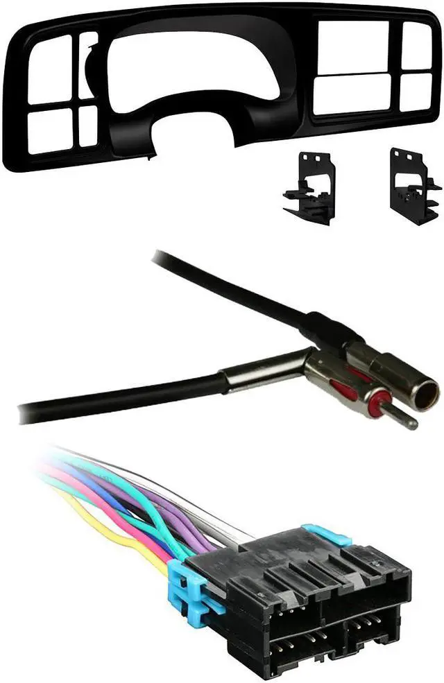 Main image of Metra DP-3002B 2-DIN Dash Kit for GM Trucks/SUV w/ Amp Harness and Antenna Adapter