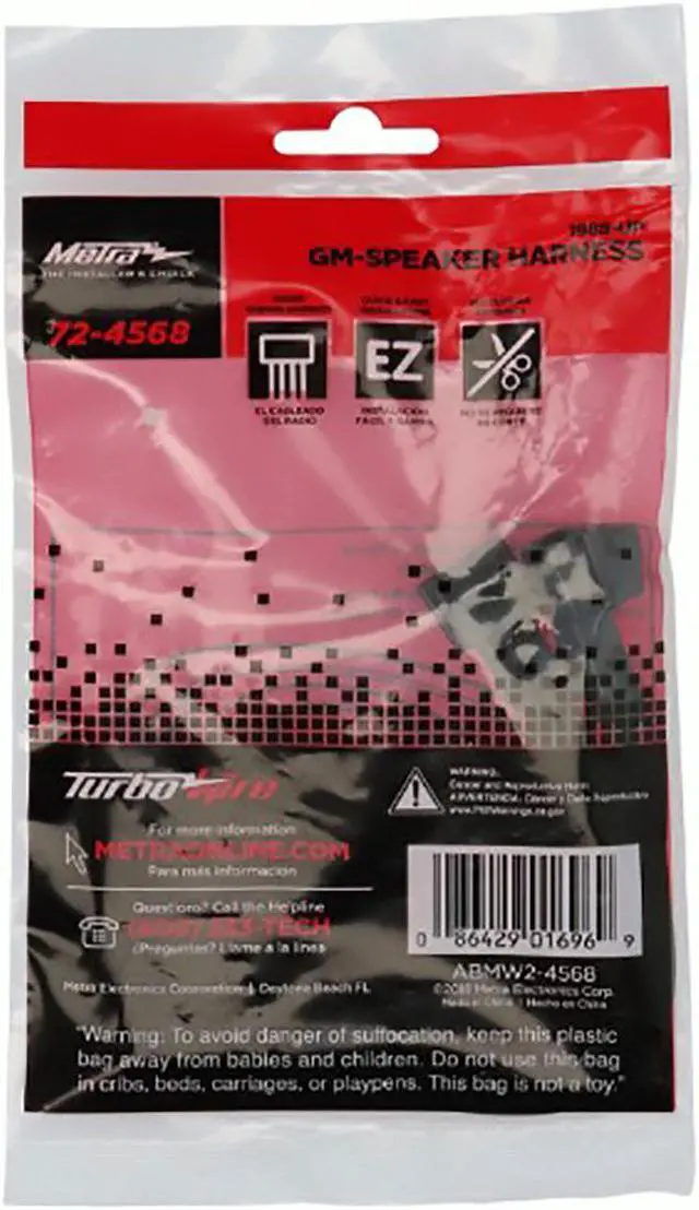 Alt view image 5 of 5 - Metra 72-4568 Speaker Connector Adapter for Select 1984-2013 GM (2 pairs)