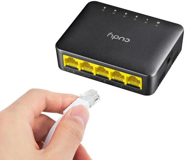 Alt view image 3 of 4 - Cudy GS105D 5 Port Gigabit Ethernet Network Desktop Switch and Ethernet Splitter