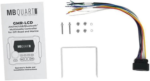 Alt view image 3 of 14 - MB Quart GMR-LCD 3.5" LCD Marine/Off-Road Multimedia Receiver Am/FM/Bluetooth