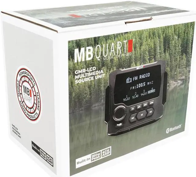 Alt view image 6 of 14 - MB Quart GMR-LCD 3.5" LCD Marine/Off-Road Multimedia Receiver Am/FM/Bluetooth