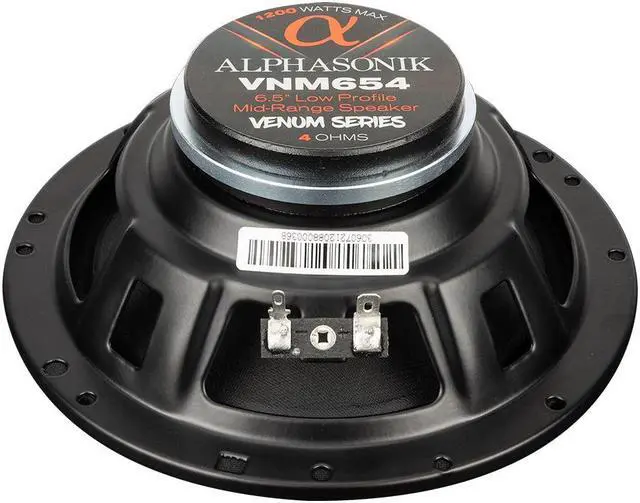 Alt view image 6 of 9 - Alphasonik VNM654 Venum Series 6.5" Midrange Speakers Low Profile 1200W 4 Ohm Pair