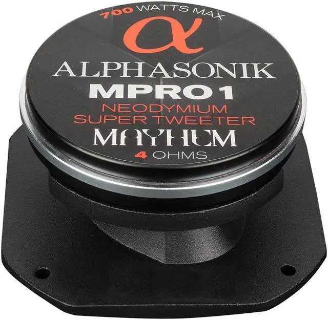 Alt view image 4 of 8 - Alphasonik MPRO1 Mayhem Series 4" Neodymium Tweeter 700 Watts Max 4 Ohm (Each)