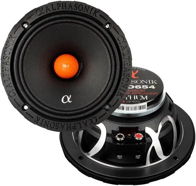 Main image of Alphasonik MPRO654 Mayhem Series 6.5" Midrange Speakers 4 Ohm Neodymium Pair