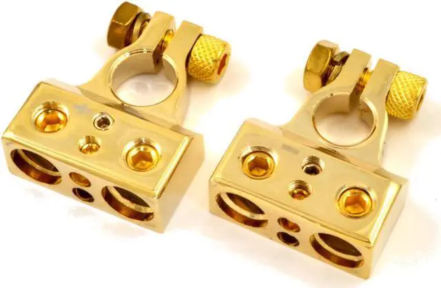 Alt view image 2 of 2 - Tsunami BT703 Positive and Negative (2) 1/0 Gauge (2) 8 Gauge Out Battery Terminals