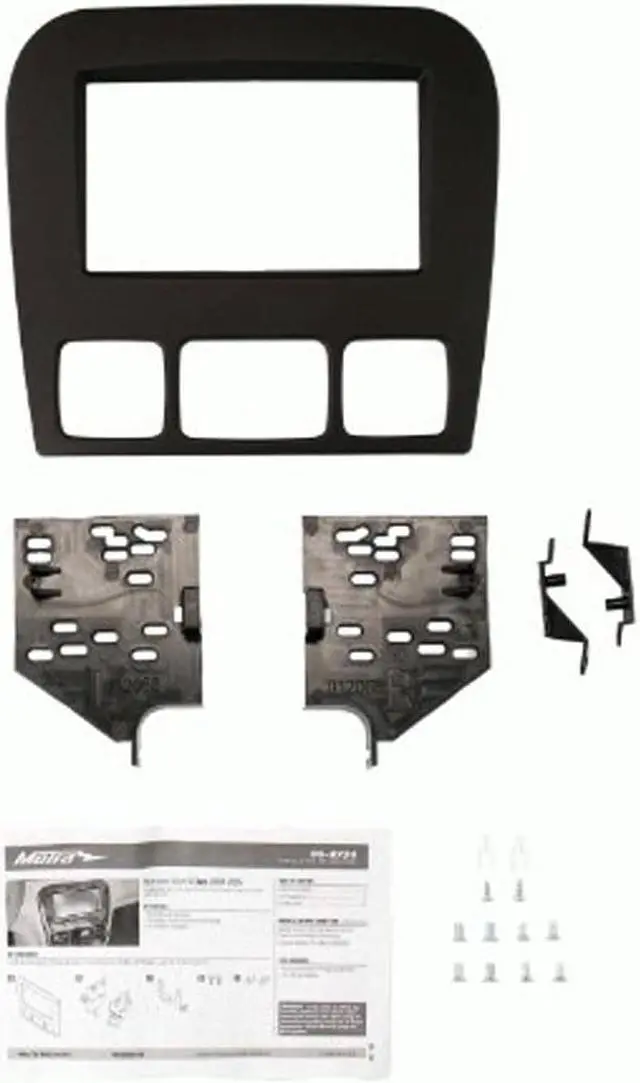 Alt view image 7 of 7 - Metra 95-8734B S Class Double Din Dash Kit for Select 2000-2006 Mercedes-Benz Vehicles