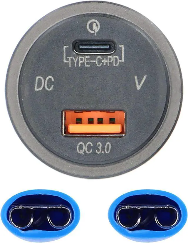 Alt view image 6 of 7 - The Install Bay IBR117 Type C + USB 3.0 4X Charge + Voltmeter Flush Mount