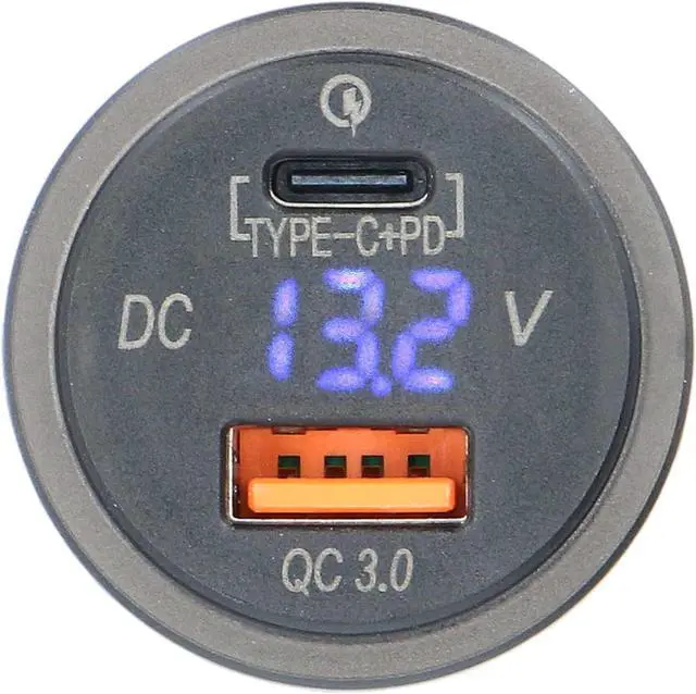Alt view image 4 of 7 - The Install Bay IBR117 Type C + USB 3.0 4X Charge + Voltmeter Flush Mount