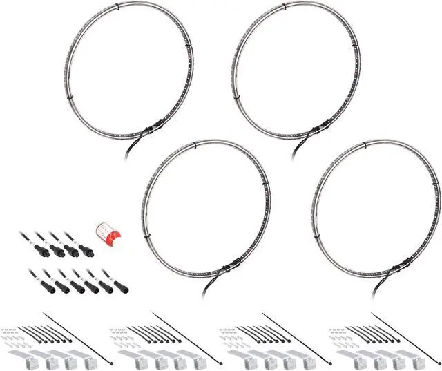 Alt view image 2 of 6 - Heise HE-RGB1-W17 17" LED Wheel Light Set IP68 For RGB-CB1