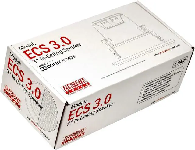 Alt view image 6 of 6 - Earthquake Sound ECS 3.0 Edgeless Ultra Compact 3 inch In-Ceiling Speakers (Pair)