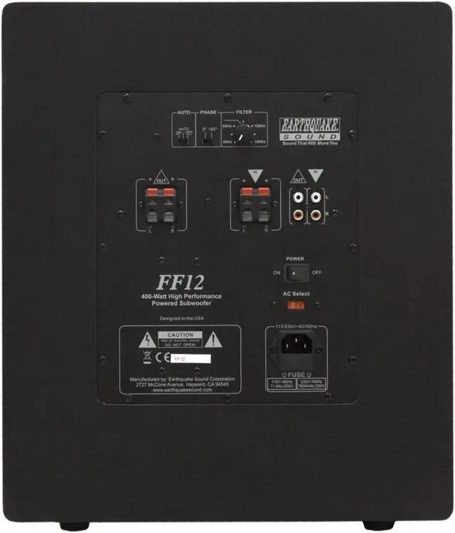 Alt view image 2 of 3 - Earthquake Sound FF12 12 inch 400 Watts Class A/B Subwoofer Power Amplifier (Each)