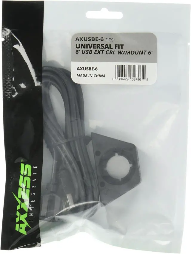 Alt view image 2 of 4 - Axxess  AXUSBE-6 Male USB to Female USB Jack with Mount