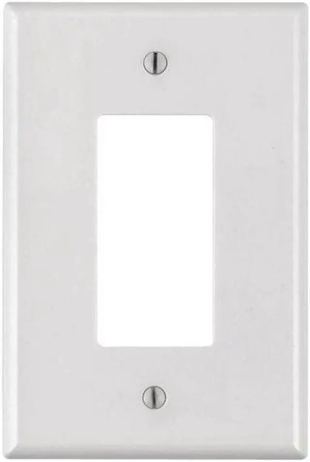 Main image of White Plastic 1-Gang Decora Style Wall Face Plate White