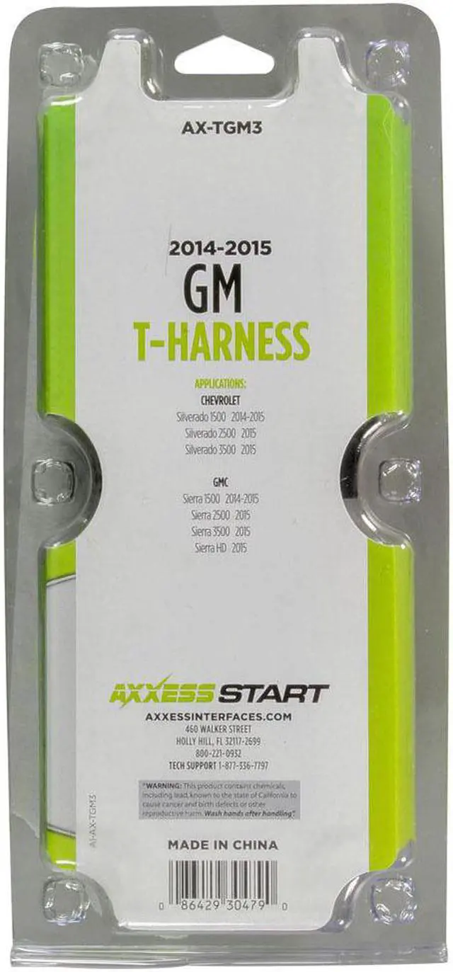 Alt view image 4 of 4 - Axxess AX-TGM3 Remote Start T-harness for GM Chevy 2014-2015