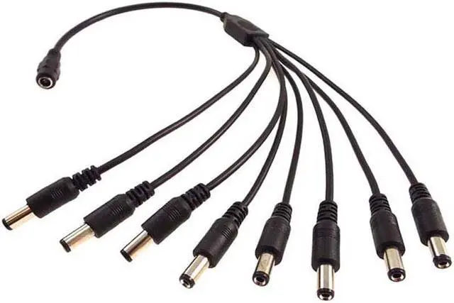 Main image of DC 1 to 8 Power Splitter Adapter Cable Cord for 12V CCTV Security Cameras