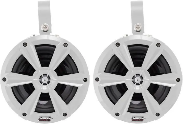 Main image of Metra MPS-65WCSRGB 6.5" 120 Watts Marine Grade Tower Speaker with RGB Lights White (Pair)