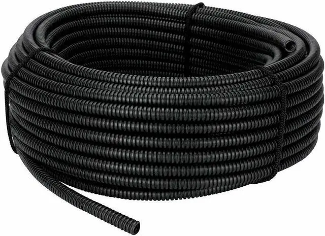 Main image of Polyethylene Flexible Split Loom Tubing 1/4 Inch Diameter Coil Black (100 Ft)