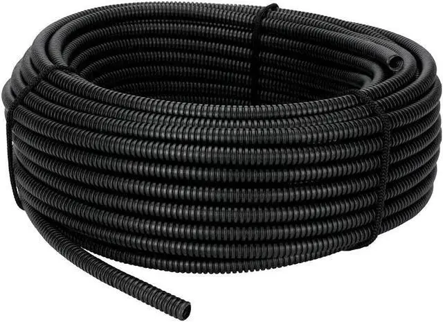Main image of Polyethylene Flexible Split Loom Tubing 1/4 Inch Diameter Coil Black (50 Ft)
