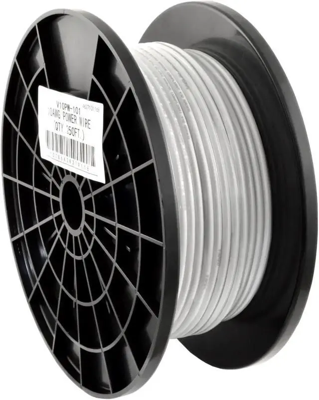 Main image of T-Spec V10PW-10250 V10 Series OFC Marine Grade 10 AWG Power Wire Matte Pearl (50 FT)
