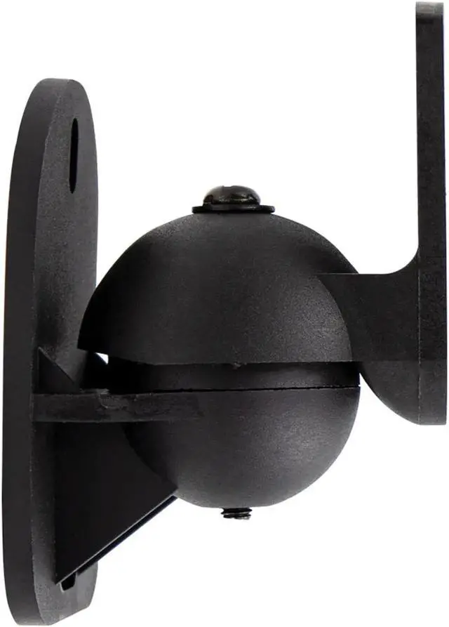 Alt view image 2 of 3 - Small Multi-Directional Satellite Speaker Wall Mount Brackets with Adjustable Pivot Black (Pair)