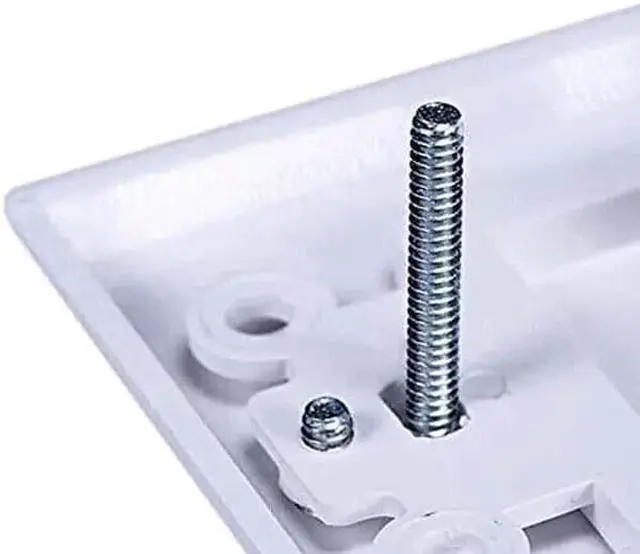 Alt view image 4 of 4 - Spring Banana Binding Post Decor Style Wall Plate for One Speaker 2 Port White (5 Pack)