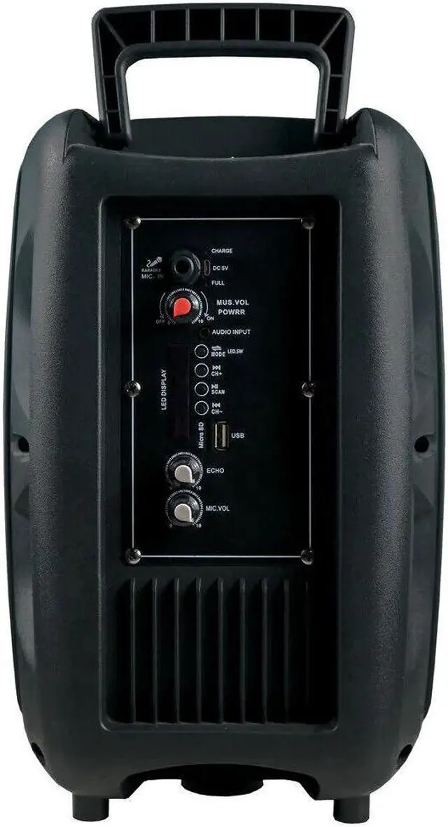 Alt view image 3 of 7 - Supersonic IQ-2078DJBT 8 Tailgate Rechargeable 1000 Watts Portable Bluetooth Speaker (Red)
