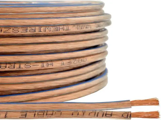 Alt view image 2 of 3 - 16 Gauge 2 Conductor 16/2 Clear  100ft Speaker Wire for Car/Home Audio