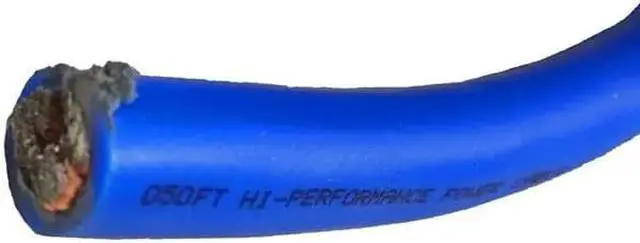 Alt view image 2 of 3 - 1/0 Gauge 50 Feet High Performance Amplifier Power/Ground Cable (Blue)