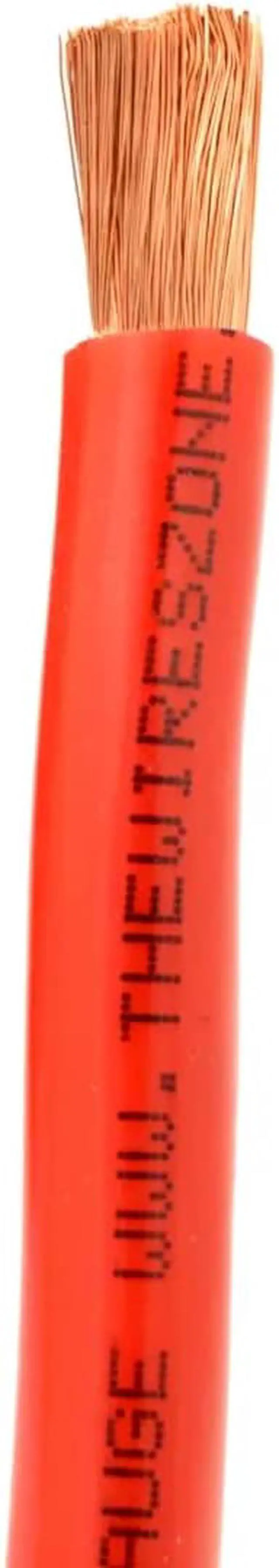 Alt view image 2 of 3 - 4 Gauge 100ft OFC Power Cable Oxygen-Free Copper Ground Wire (4 AWG Red 100' Spool)