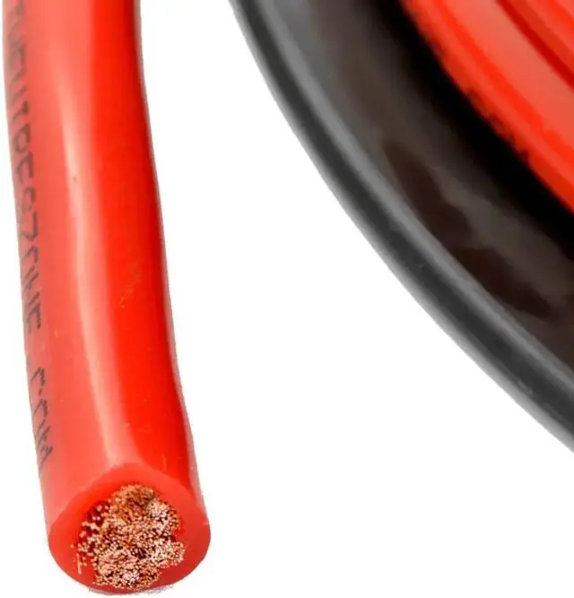 Alt view image 3 of 3 - 4 Gauge 100ft OFC Power Cable Oxygen-Free Copper Ground Wire (4 AWG Red 100' Spool)