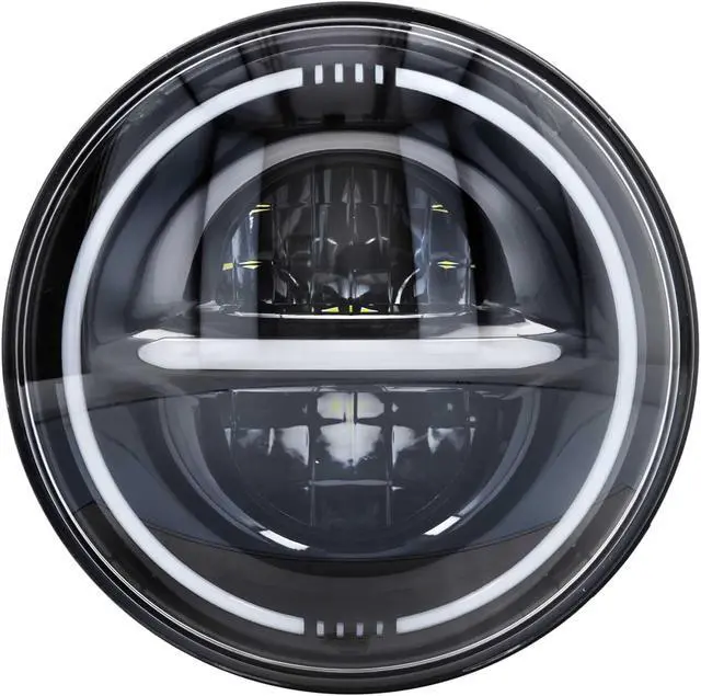 Alt view image 7 of 7 - Metra BC-709B 7" Reflector Headlight with Full Halo Universal Motorcycle Headlight