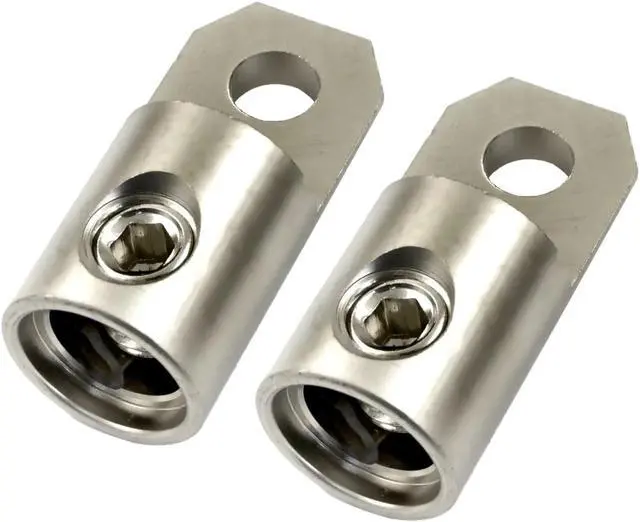 Main image of High Quality Heavy Duty Platinum 1/0 Gauge AWG  Ring Terminals (Pair)