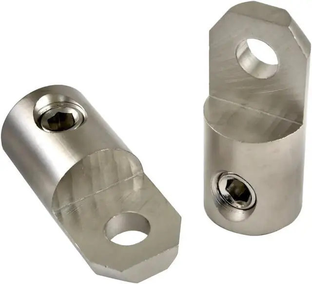 Alt view image 3 of 3 - High Quality Heavy Duty Platinum 1/0 Gauge AWG  Ring Terminals (Pair)