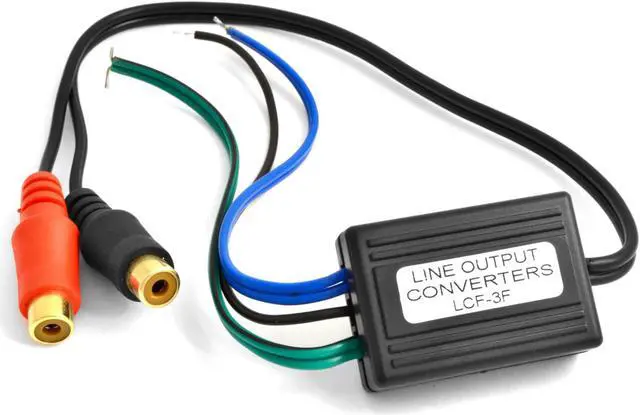 Alt view image 2 of 5 - Speaker to Gold Female RCA High to Low Line Output Converter for Car Audio