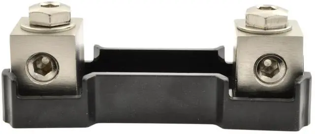 Alt view image 3 of 4 - The Wires Zone 1/0 or 4 Gauge In-Out Inline ANL Fuse Holder, Nickel Plated Solid Brass with Heat-resistant Cover (BANLFH104)