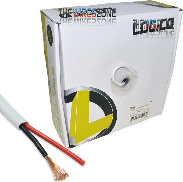 Main image of 500ft Speaker Wire 16AWG 2 Conductor 16/2 CL2 In-Wall Audio CCA Cable White
