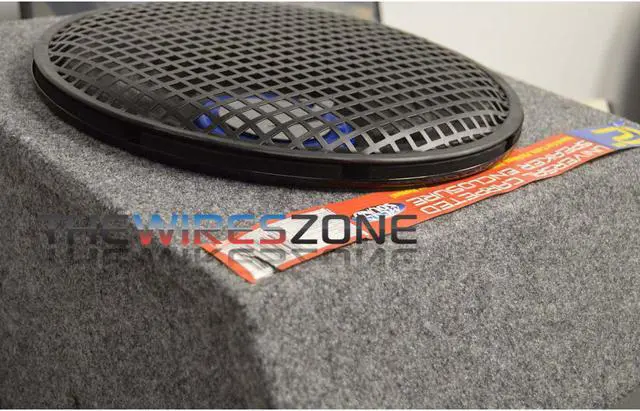 Alt view image 4 of 12 - 12" Steel Speaker/Subwoofer Woofer Waffle Mesh Grille w/ Clips & Screws (pair)