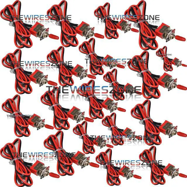 Main image of MTS-1 Heavy Duty Pre Wired 6A 12V DC On/Off Toggle Switch Control (20/pack)