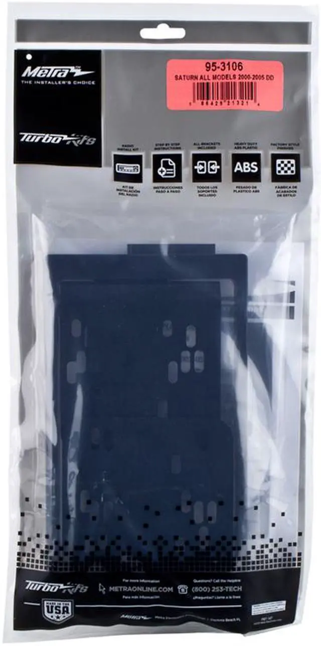 Main image of Metra 95-3106 Double DIN Stereo Dash Kit + Harness for Select 2000-2005 Saturn