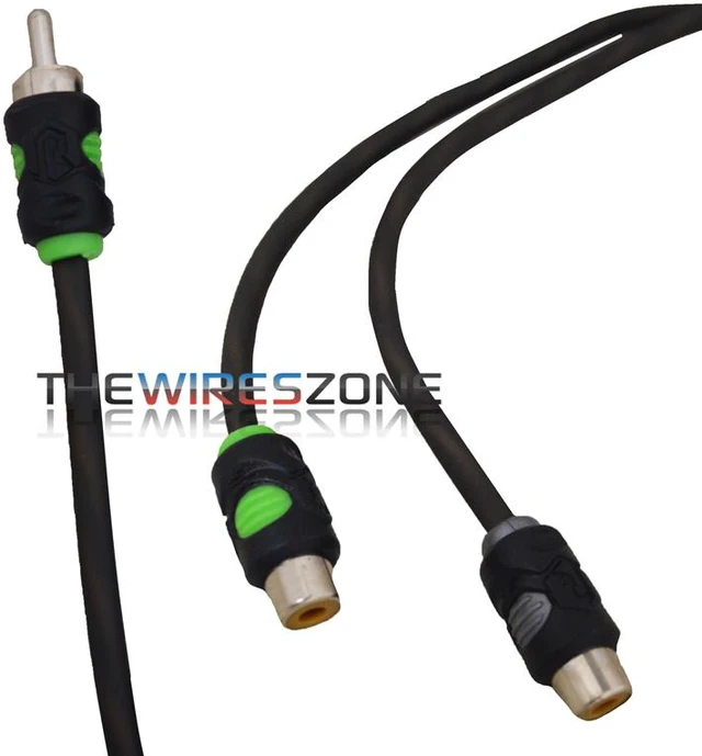 Main image of Raptor R5Y2F1M Pro Series 2-Channel Dual Twist RCA Y-Adapter (2 Female - 1 Male)