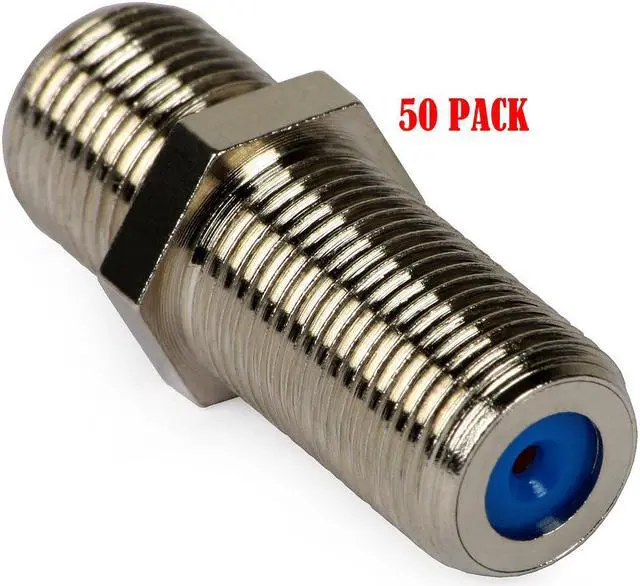 Main image of RG6 RG59 2.5GHz F-Jack to F-Jack Adapter F-81 Coupler 3/4" Long Barrel (50/pack)