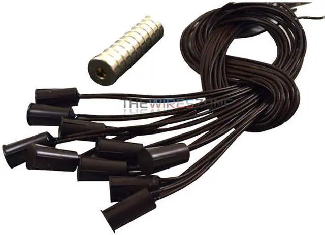 Main image of 10 pk 3/8" Recessed Door Window Security Alarm Switch Reed Contact Magnet Brown