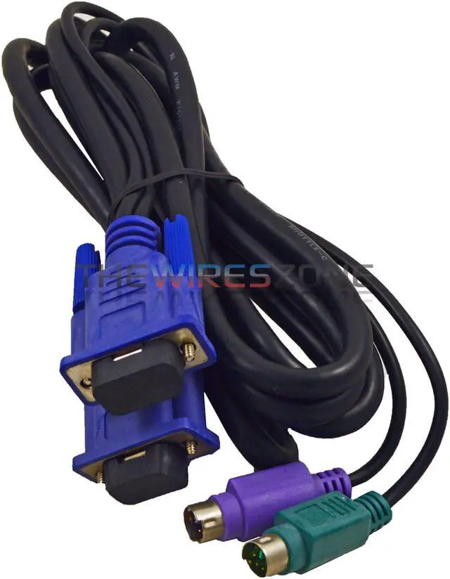 Alt view image 3 of 7 - 2 Port VGA Auto KVM Switch Adapter Box for Keyboard PC Video Monitor Mouse