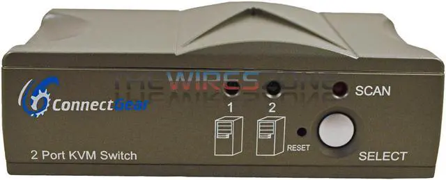 Alt view image 4 of 7 - 2 Port VGA Auto KVM Switch Adapter Box for Keyboard PC Video Monitor Mouse