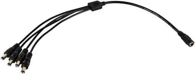 Spyclops SPLIT4 Male to Female 12 Volt DC Power Splitter for