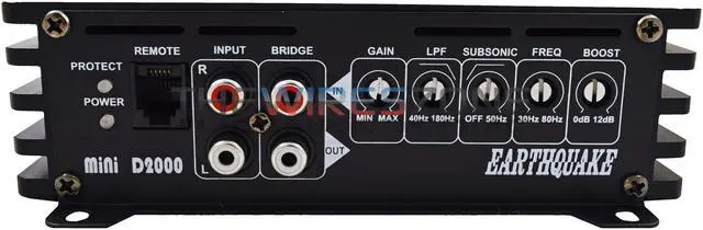 Alt view image 6 of 7 - Earthquake Sound Mini D2000 2nd Gen Mono Block Class D 2000 Watts Car Amplifier
