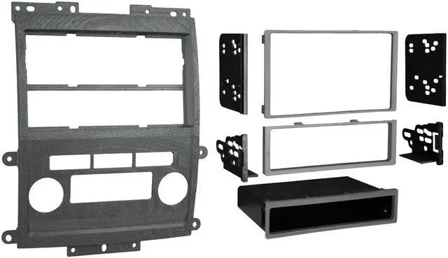 Alt view image 4 of 6 - METRA 99-7428G GRAY DOUBLE DIN INSTALL DASH KIT FOR 09 NISSAN FRONTIER LE / SE