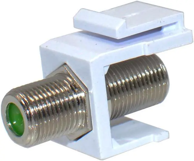 Main image of 4G Snap-In F Type Coax RG6 RG59 Insert Keystone Connector Modular Coupler 10/pk