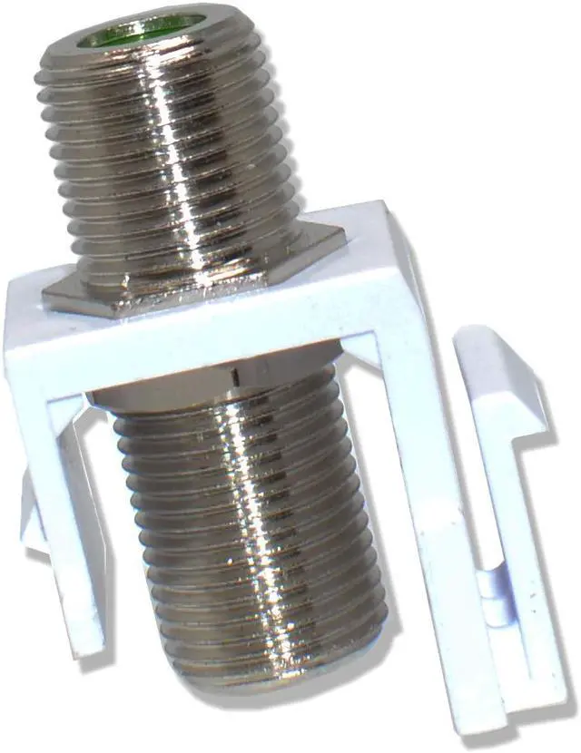 Alt view image 3 of 5 - 4G Snap-In F Type Coax RG6 RG59 Insert Keystone Connector Modular Coupler 50/pk