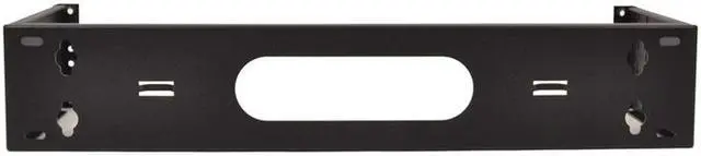 Alt view image 2 of 12 - 19" Two Space 2U Steel Wall Mount Hinged Swing Out Patch Panel Bracket 6" Depth
